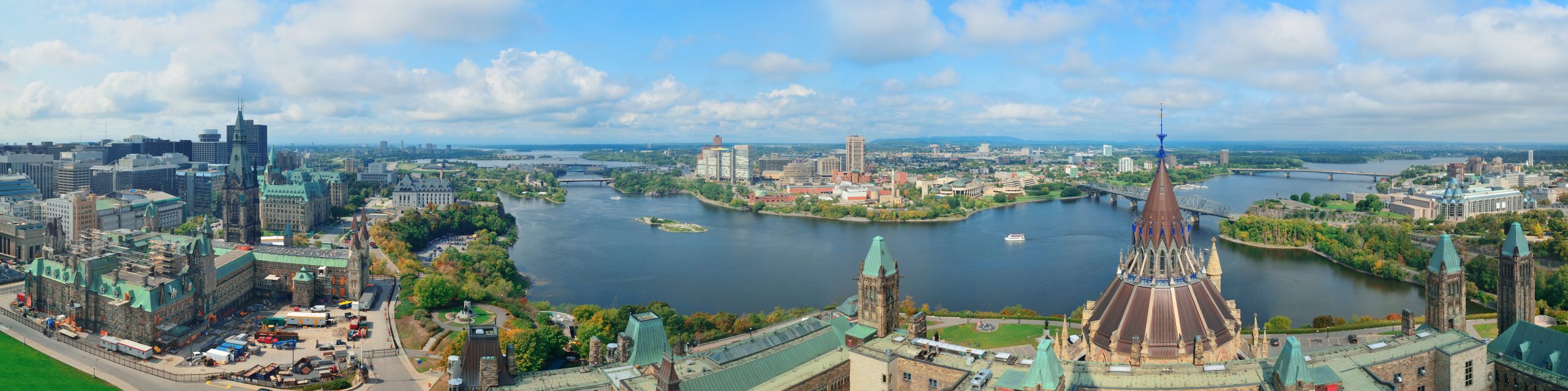 Ottawa's skyline from above.